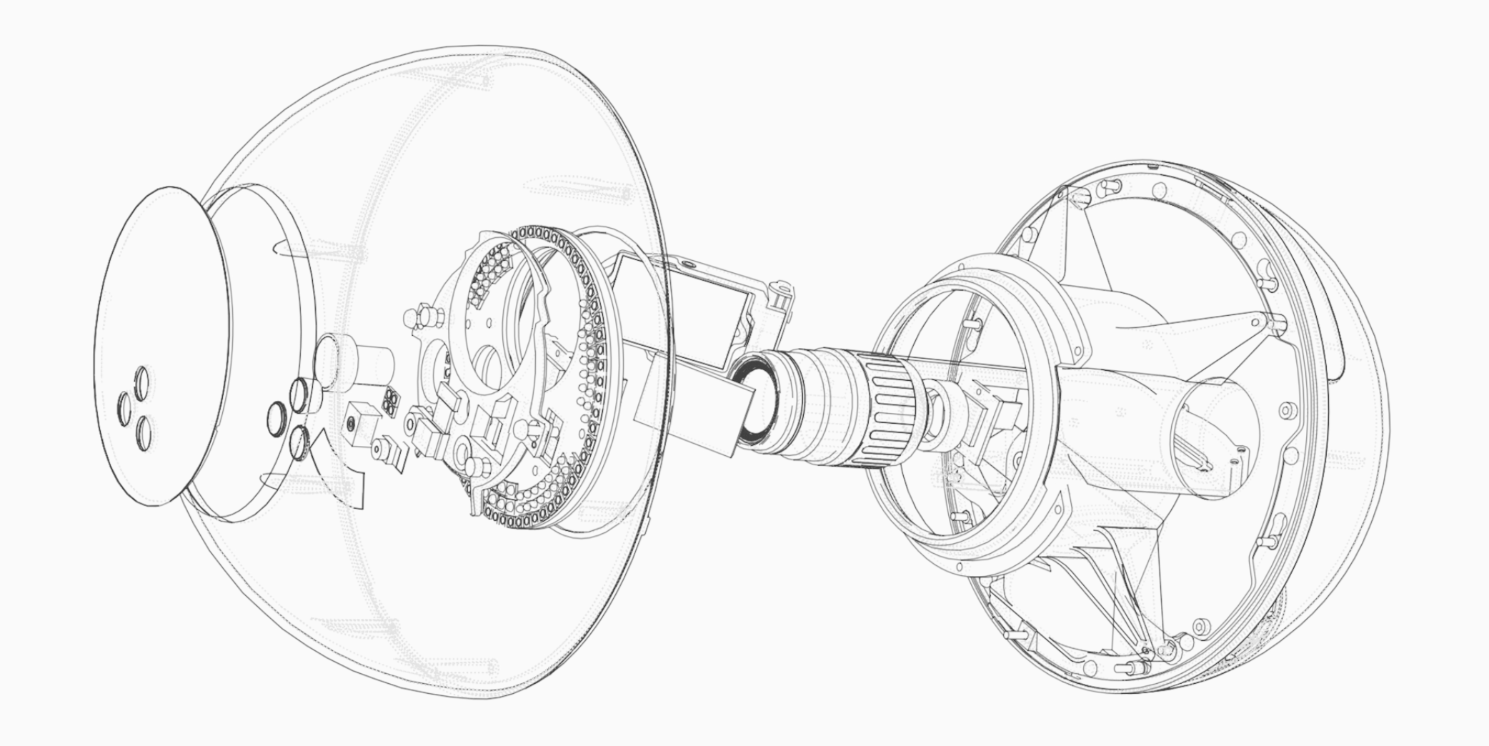 A wireframe diagram of the orb